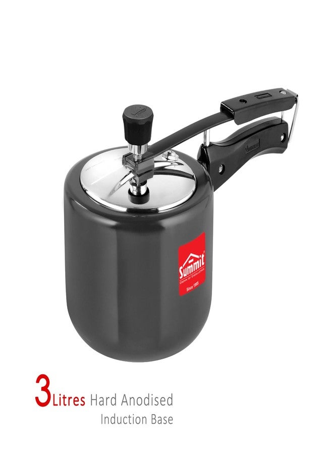 سوميت طنجرة ضغط ساميت ذات غطاء داخلي سعة 3 لترات، قاعدة كونتورا تعمل بالحث، مصنوعة من الألومنيوم المؤكسد الصلب - Image 2